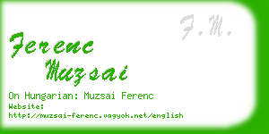 ferenc muzsai business card